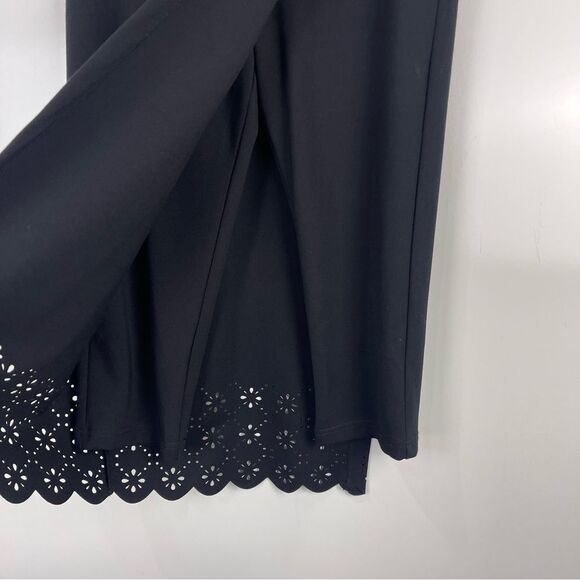Betabrand The Sassiest Pant Skirt Lasercut Trim Black Women's Size Small Petite - Picture 8 of 9